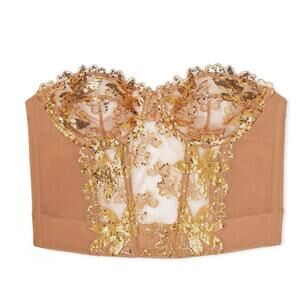 Victoria's Secret Gold and Tan Sequin Bandeau